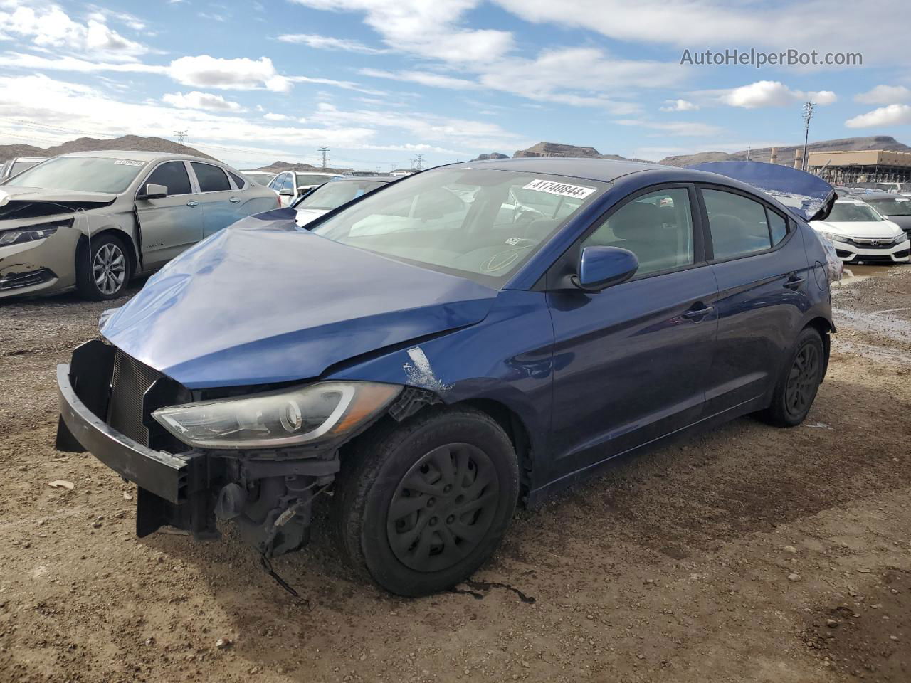 2017 Hyundai Elantra Se Blue vin: 5NPD74LF4HH165116