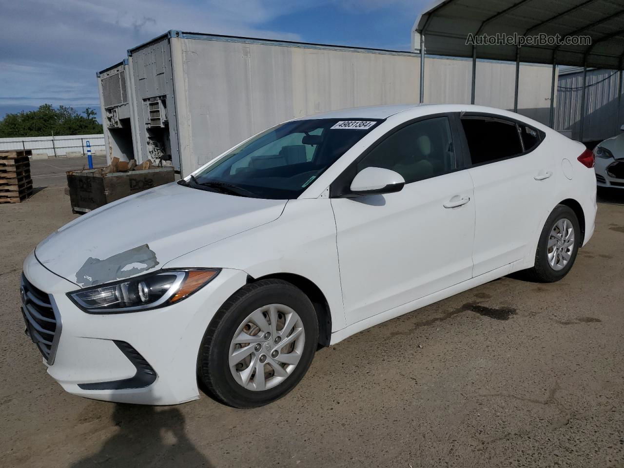 2017 Hyundai Elantra Se White vin: 5NPD74LF4HH189545