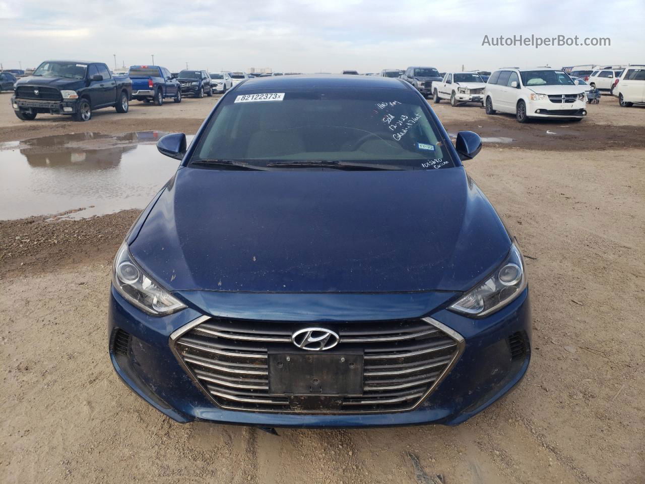 2017 Hyundai Elantra Se Синий vin: 5NPD74LF4HH196432