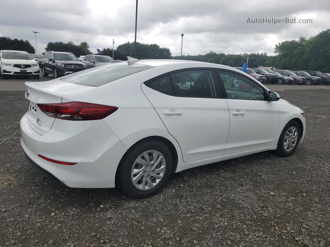 2018 Hyundai Elantra Se White vin: 5NPD74LF4JH362292