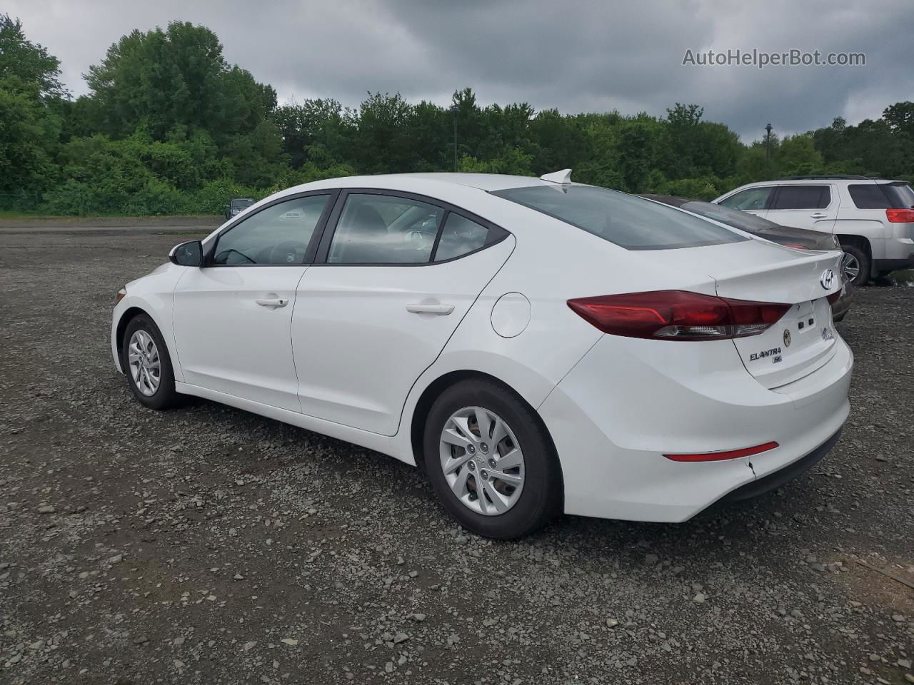 2018 Hyundai Elantra Se White vin: 5NPD74LF4JH362292