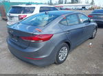 2018 Hyundai Elantra Se Gray vin: 5NPD74LF4JH383854