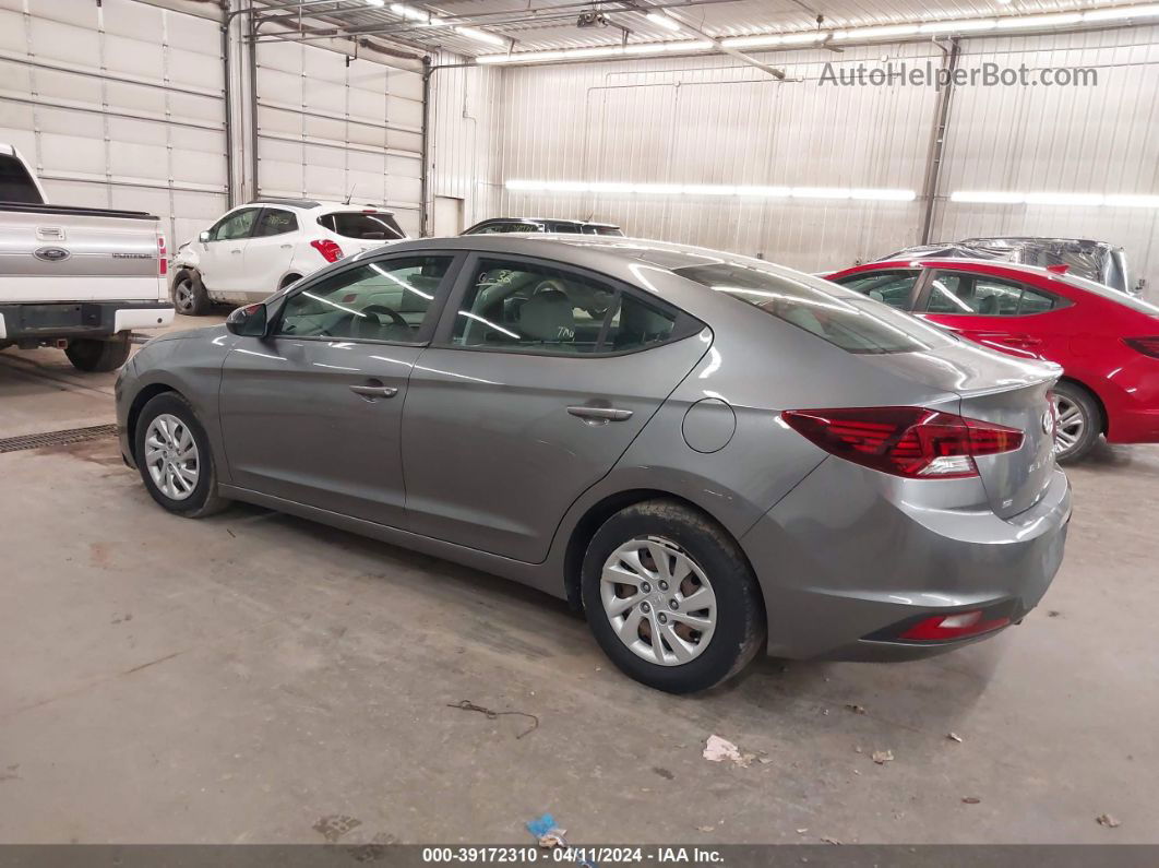 2019 Hyundai Elantra Se Gray vin: 5NPD74LF4KH436313