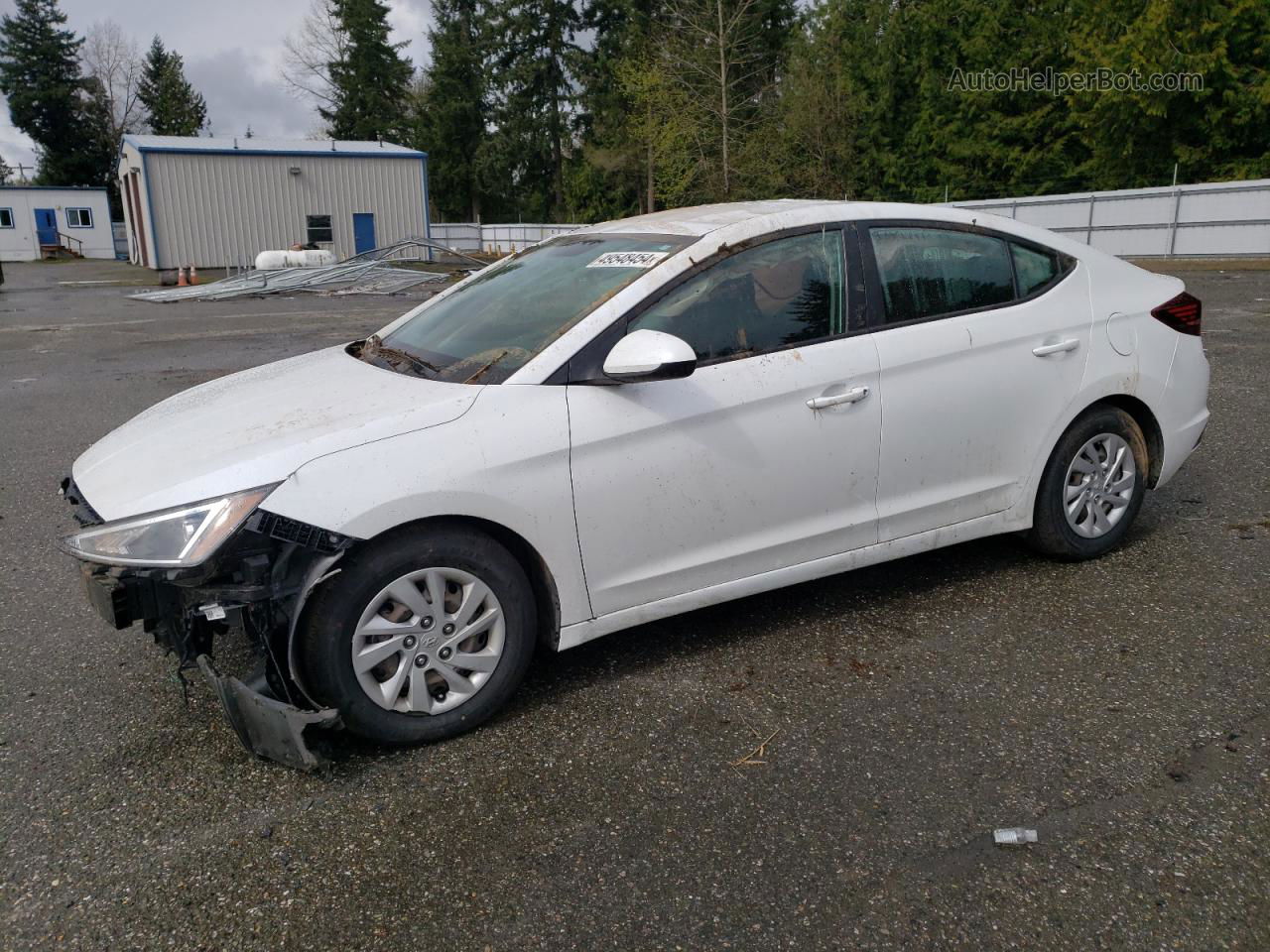 2019 Hyundai Elantra Se White vin: 5NPD74LF4KH443388