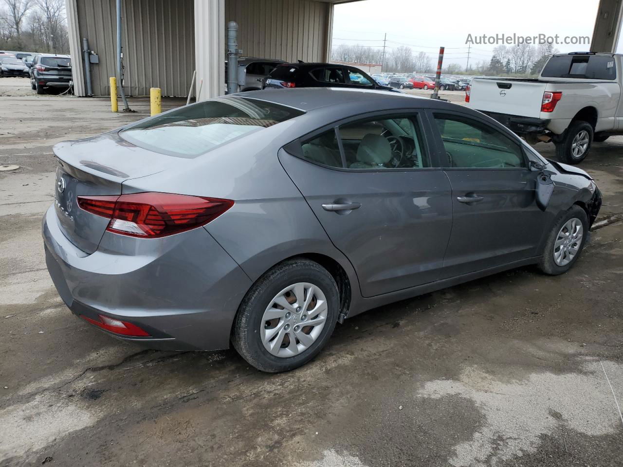 2019 Hyundai Elantra Se Gray vin: 5NPD74LF4KH489531