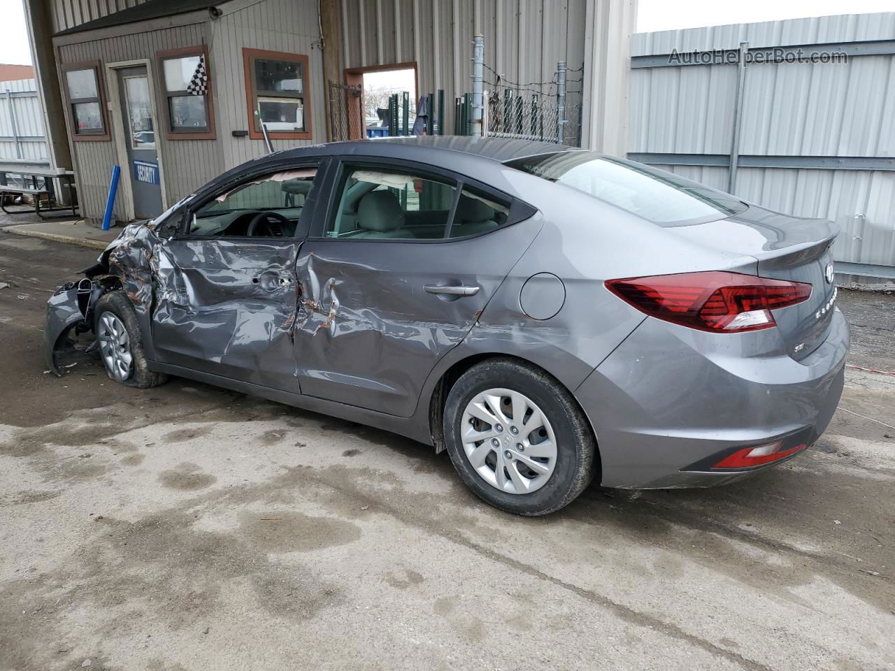 2019 Hyundai Elantra Se Gray vin: 5NPD74LF4KH489531