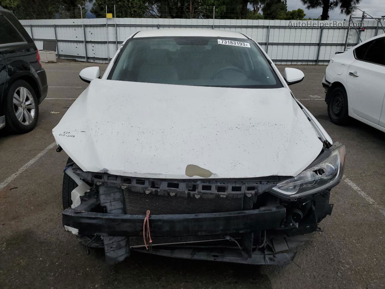 2017 Hyundai Elantra Se White vin: 5NPD74LF5HH076073