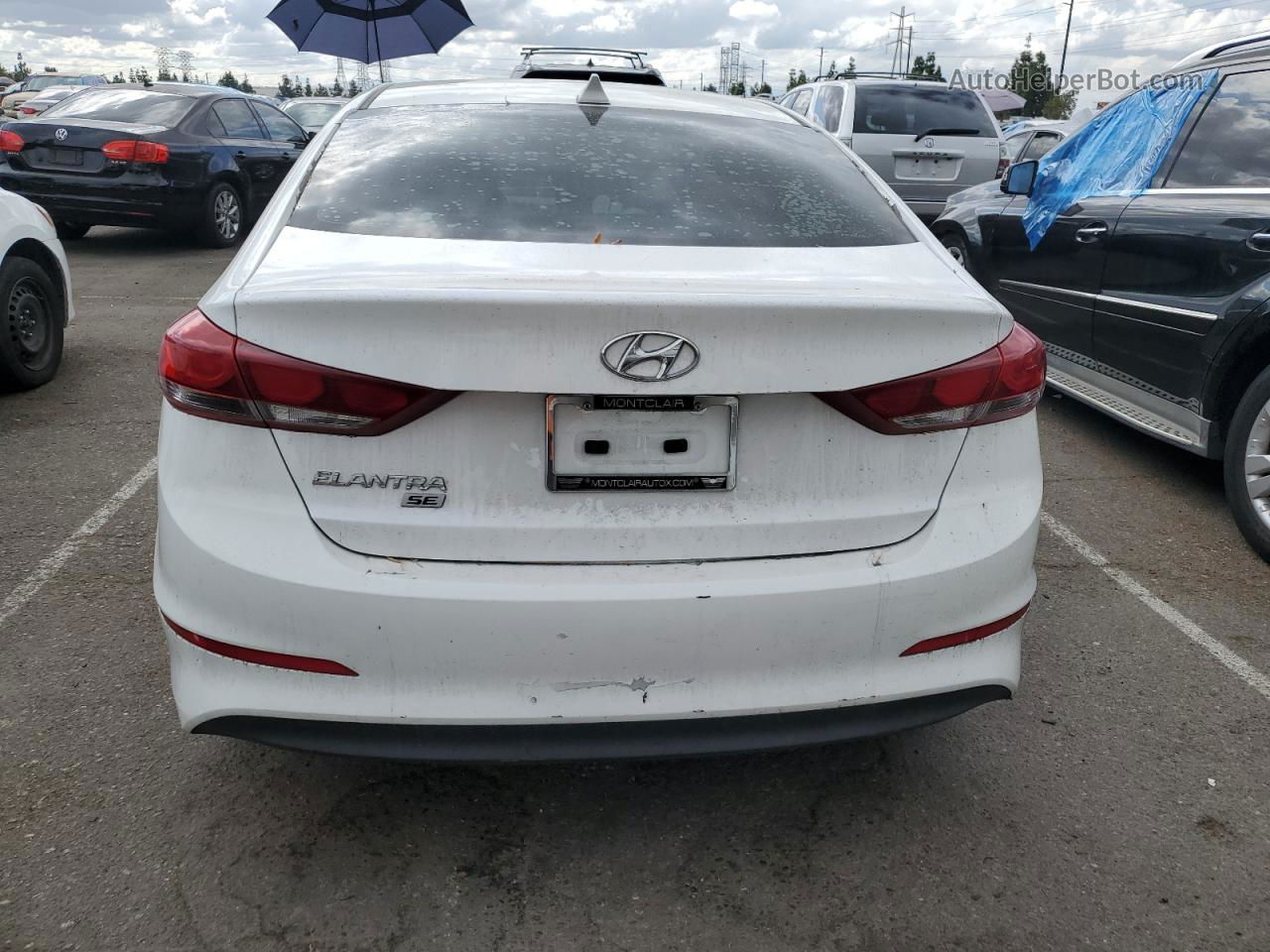 2017 Hyundai Elantra Se White vin: 5NPD74LF5HH076073