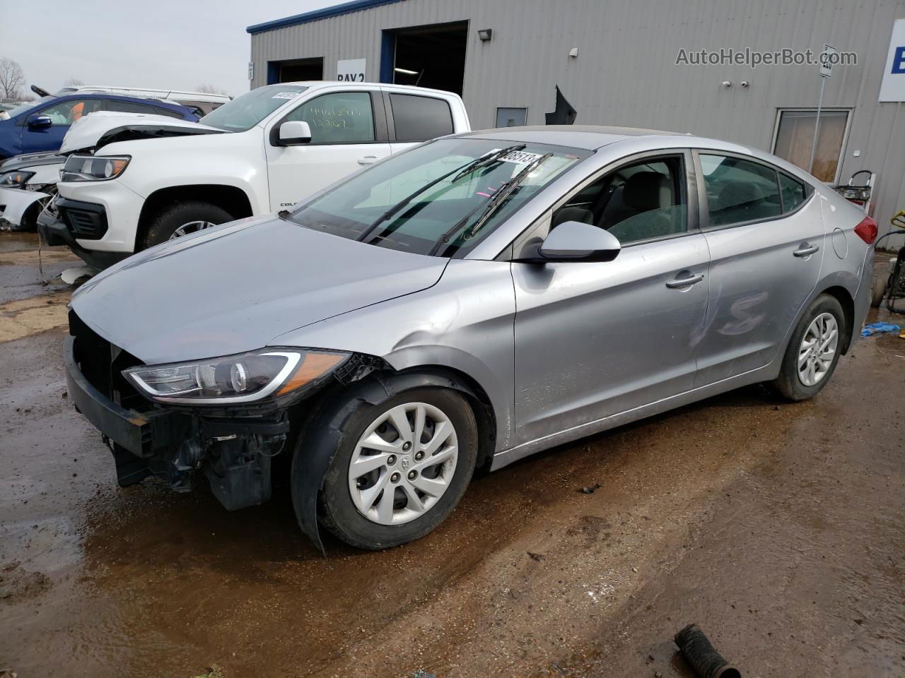 2017 Hyundai Elantra Se Gray vin: 5NPD74LF5HH078373