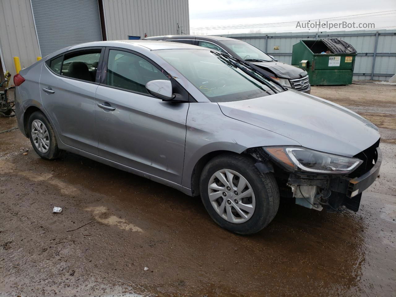 2017 Hyundai Elantra Se Gray vin: 5NPD74LF5HH078373