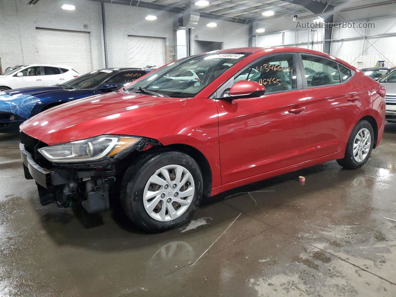 2017 Hyundai Elantra Se Red vin: 5NPD74LF5HH085548