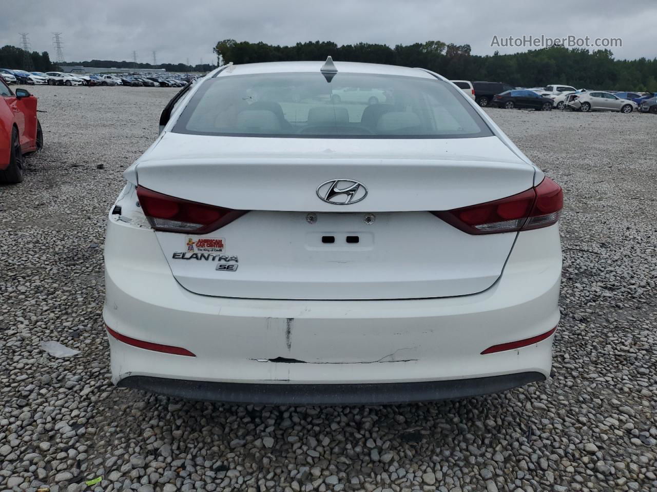 2017 Hyundai Elantra Se White vin: 5NPD74LF5HH161687