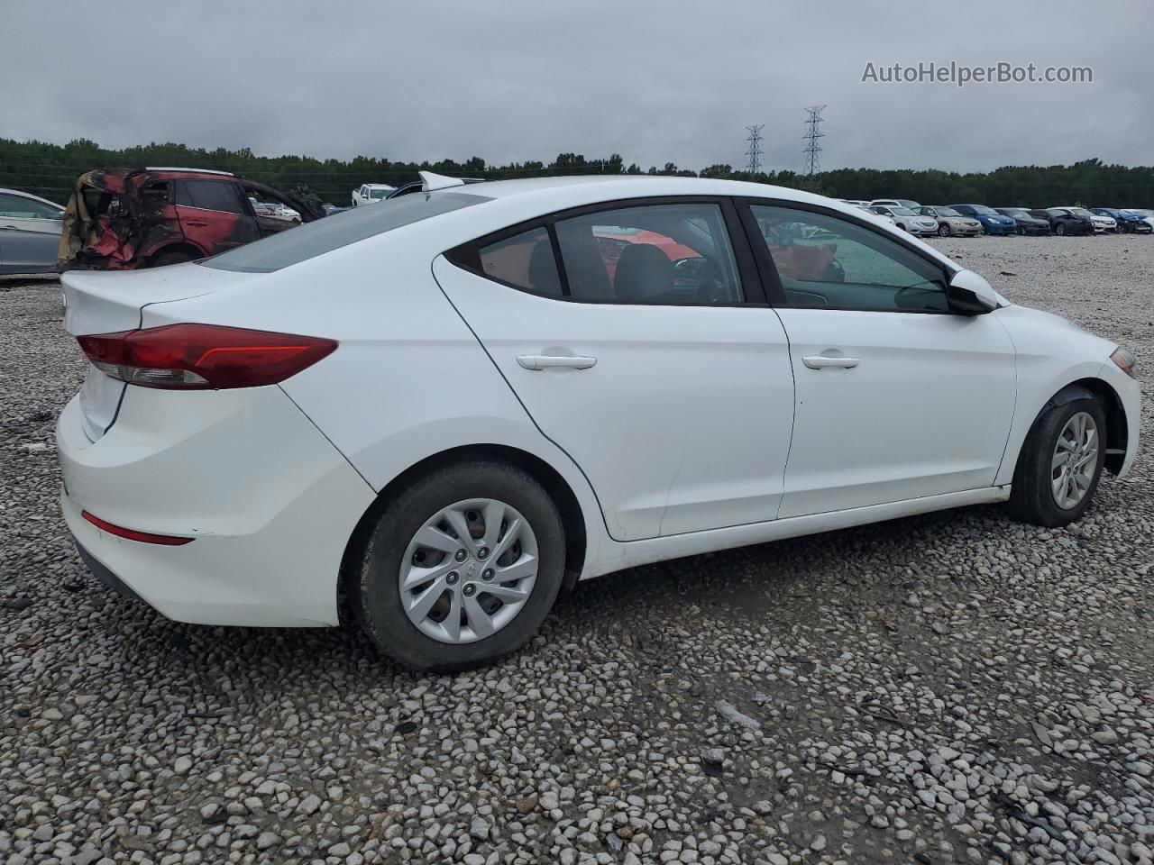 2017 Hyundai Elantra Se White vin: 5NPD74LF5HH161687