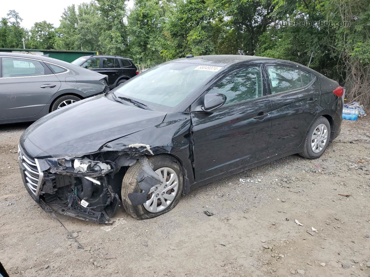 2018 Hyundai Elantra Se Black vin: 5NPD74LF5JH349972