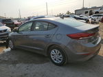 2018 Hyundai Elantra Se Gray vin: 5NPD74LF5JH380042