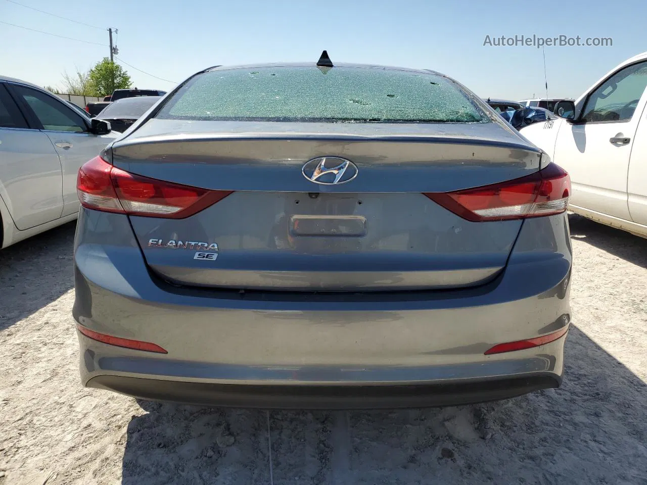 2018 Hyundai Elantra Se Gray vin: 5NPD74LF5JH392269