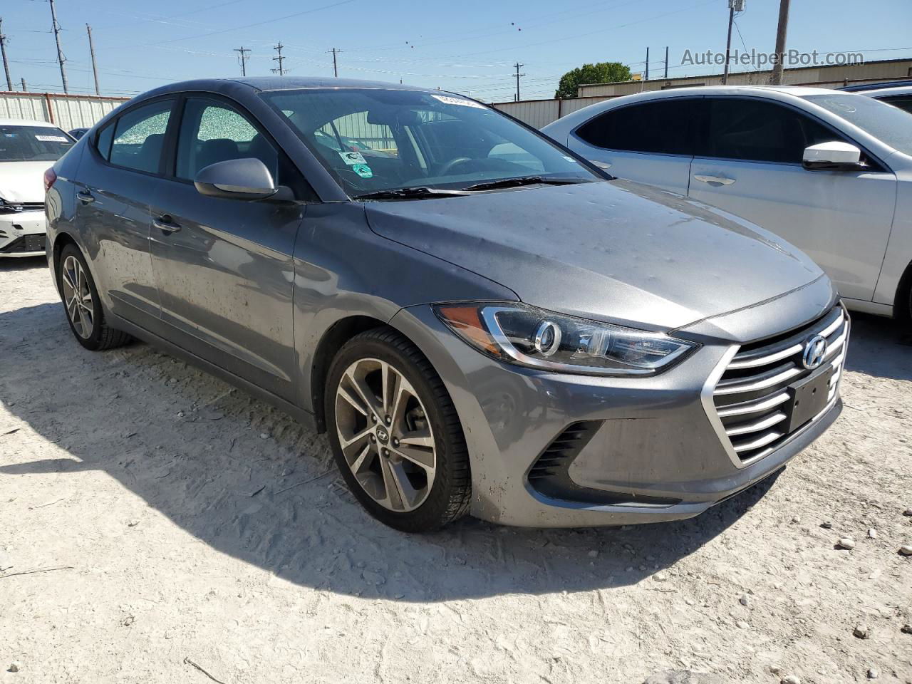 2018 Hyundai Elantra Se Gray vin: 5NPD74LF5JH392269