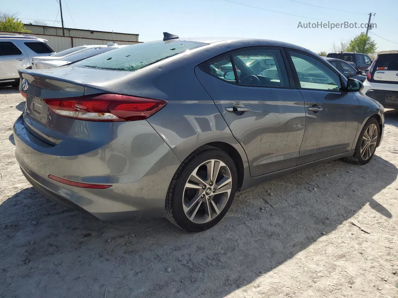 2018 Hyundai Elantra Se Gray vin: 5NPD74LF5JH392269