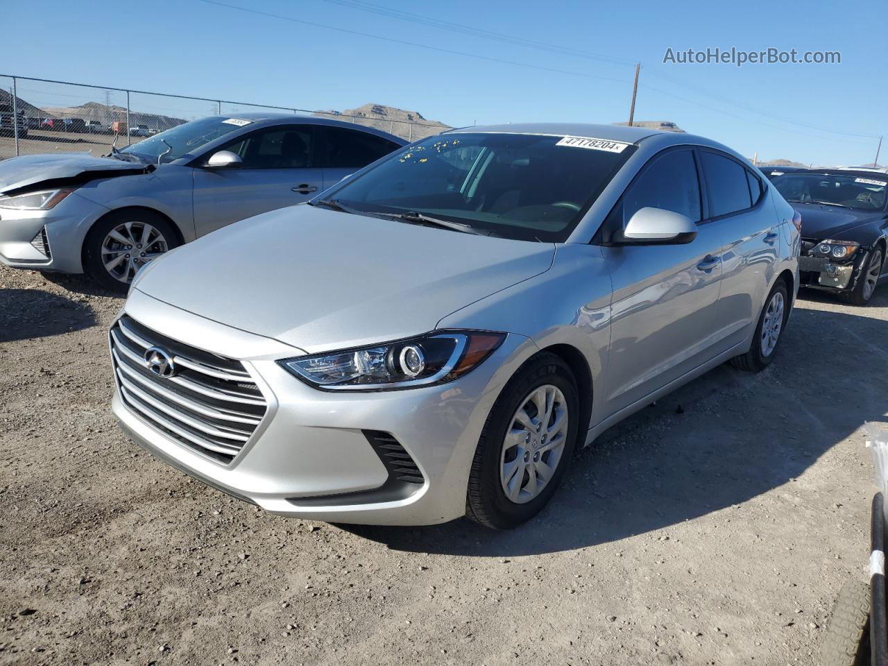 2018 Hyundai Elantra Se Silver vin: 5NPD74LF5JH392465