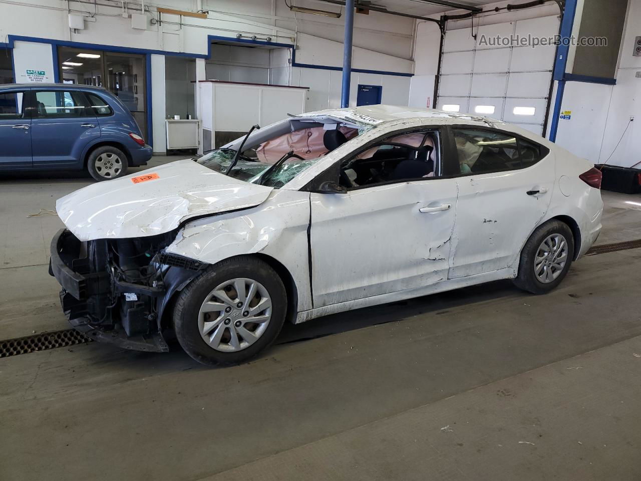 2019 Hyundai Elantra Se White vin: 5NPD74LF5KH448731