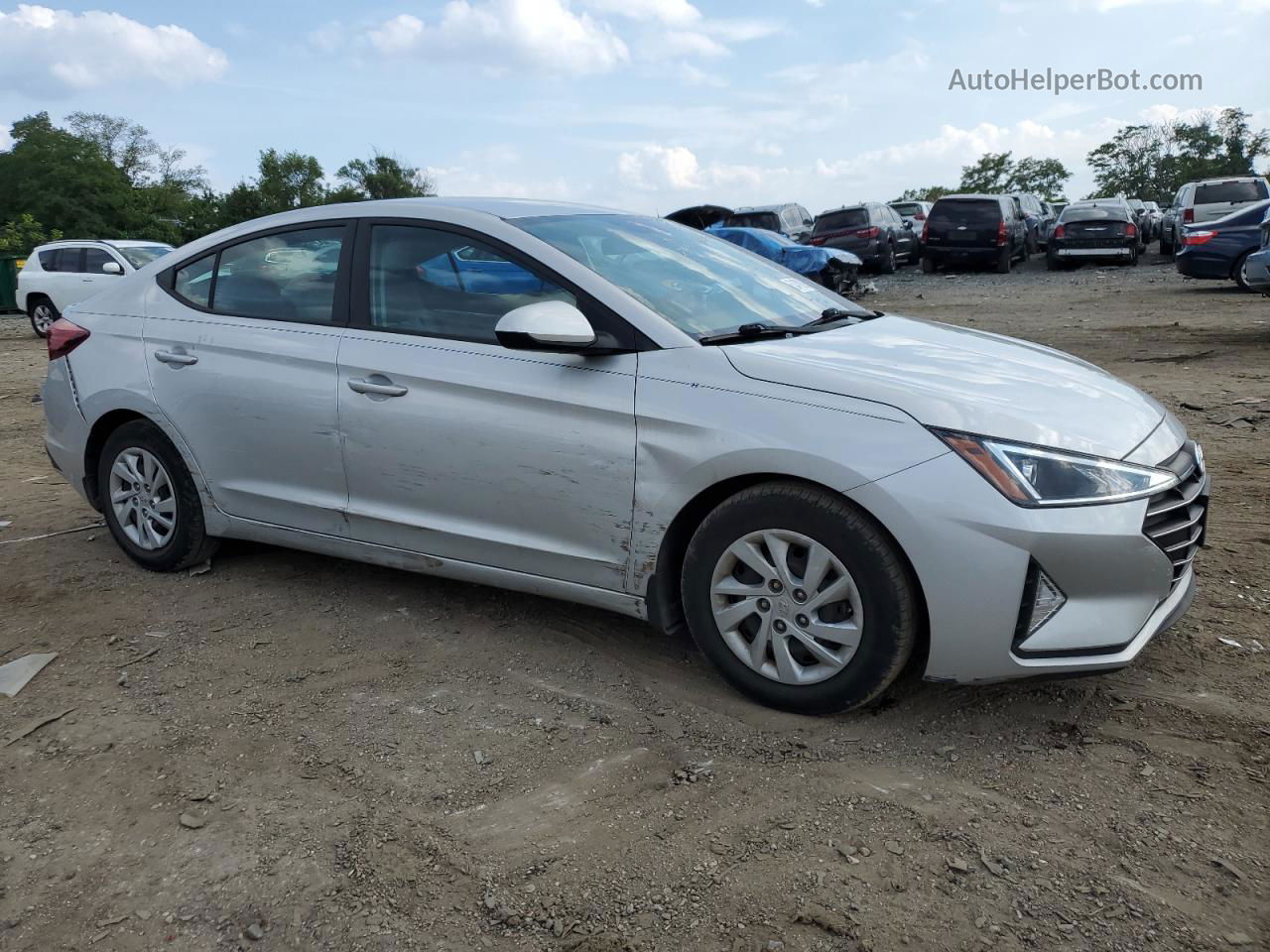 2019 Hyundai Elantra Se Silver vin: 5NPD74LF5KH495192