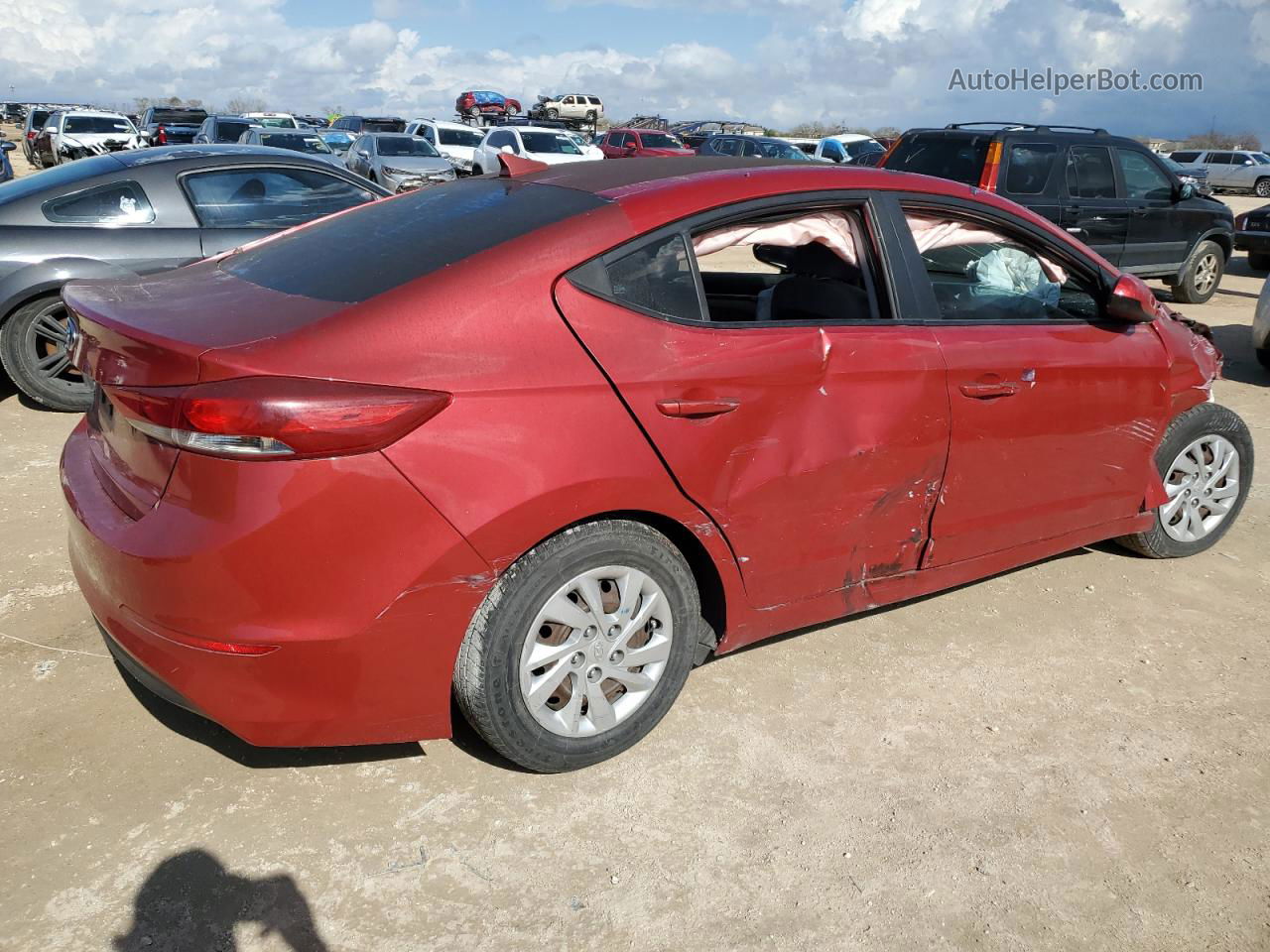 2017 Hyundai Elantra Se Red vin: 5NPD74LF6HH075661