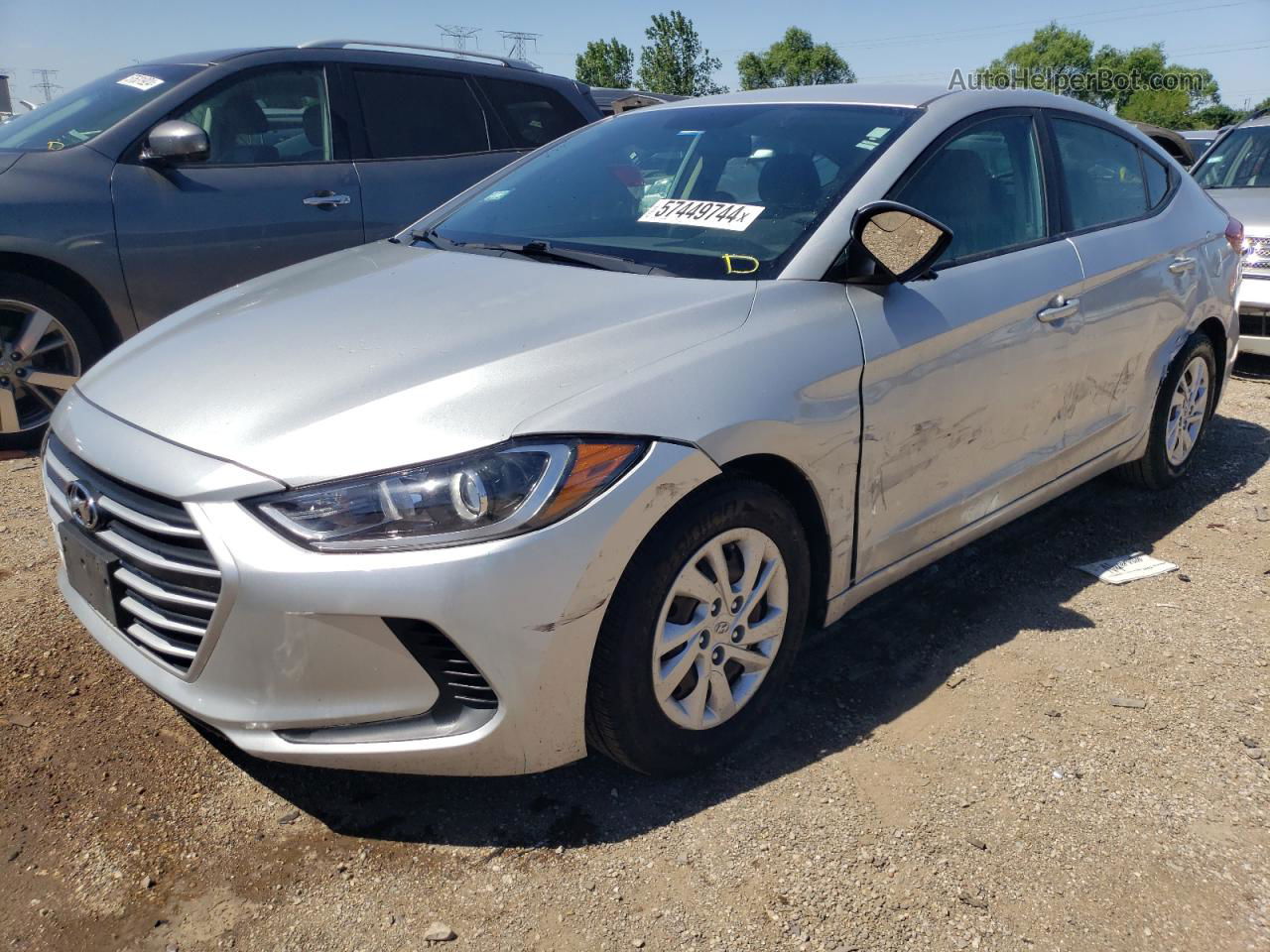 2017 Hyundai Elantra Se Silver vin: 5NPD74LF6HH078057