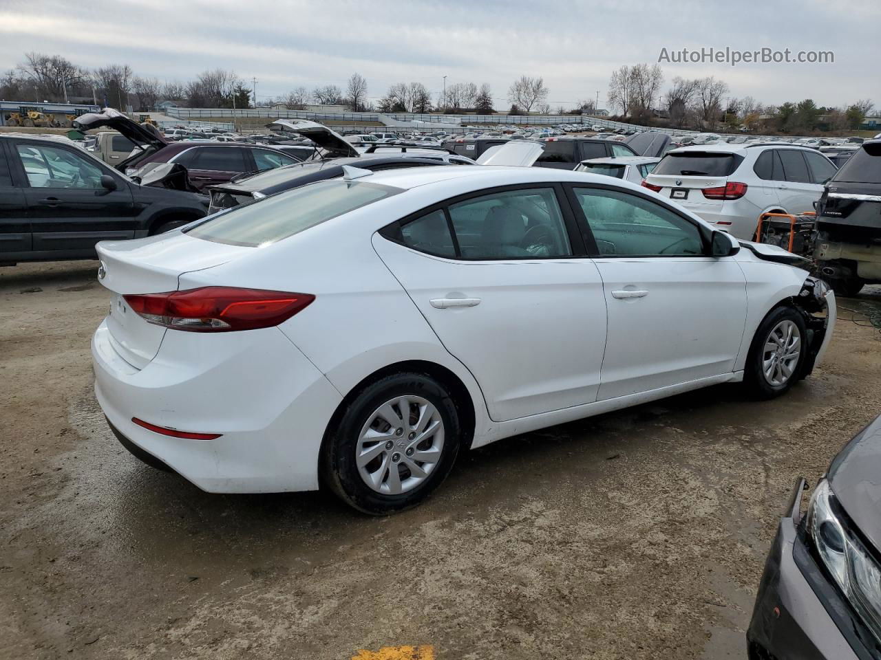 2017 Hyundai Elantra Se White vin: 5NPD74LF6HH084358