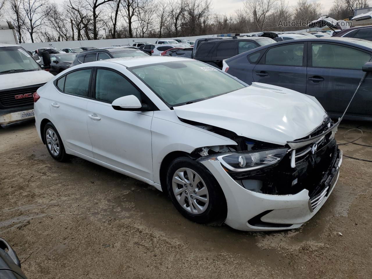 2017 Hyundai Elantra Se White vin: 5NPD74LF6HH084358