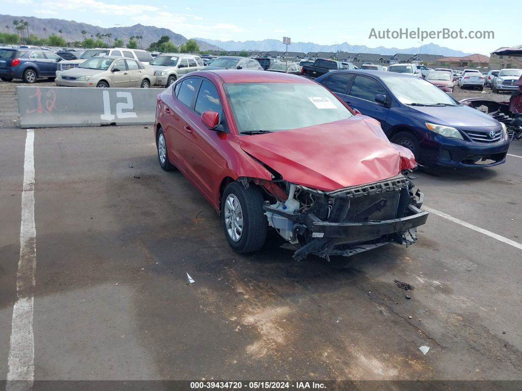 2017 Hyundai Elantra Se Maroon vin: 5NPD74LF6HH111011