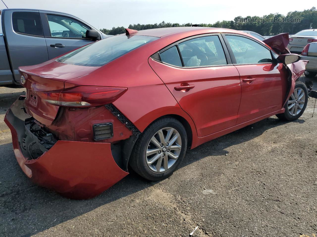 2017 Hyundai Elantra Se Red vin: 5NPD74LF6HH120338