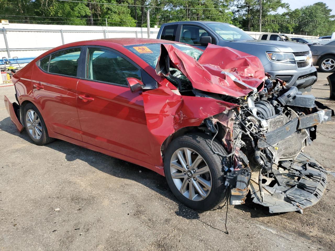 2017 Hyundai Elantra Se Red vin: 5NPD74LF6HH120338