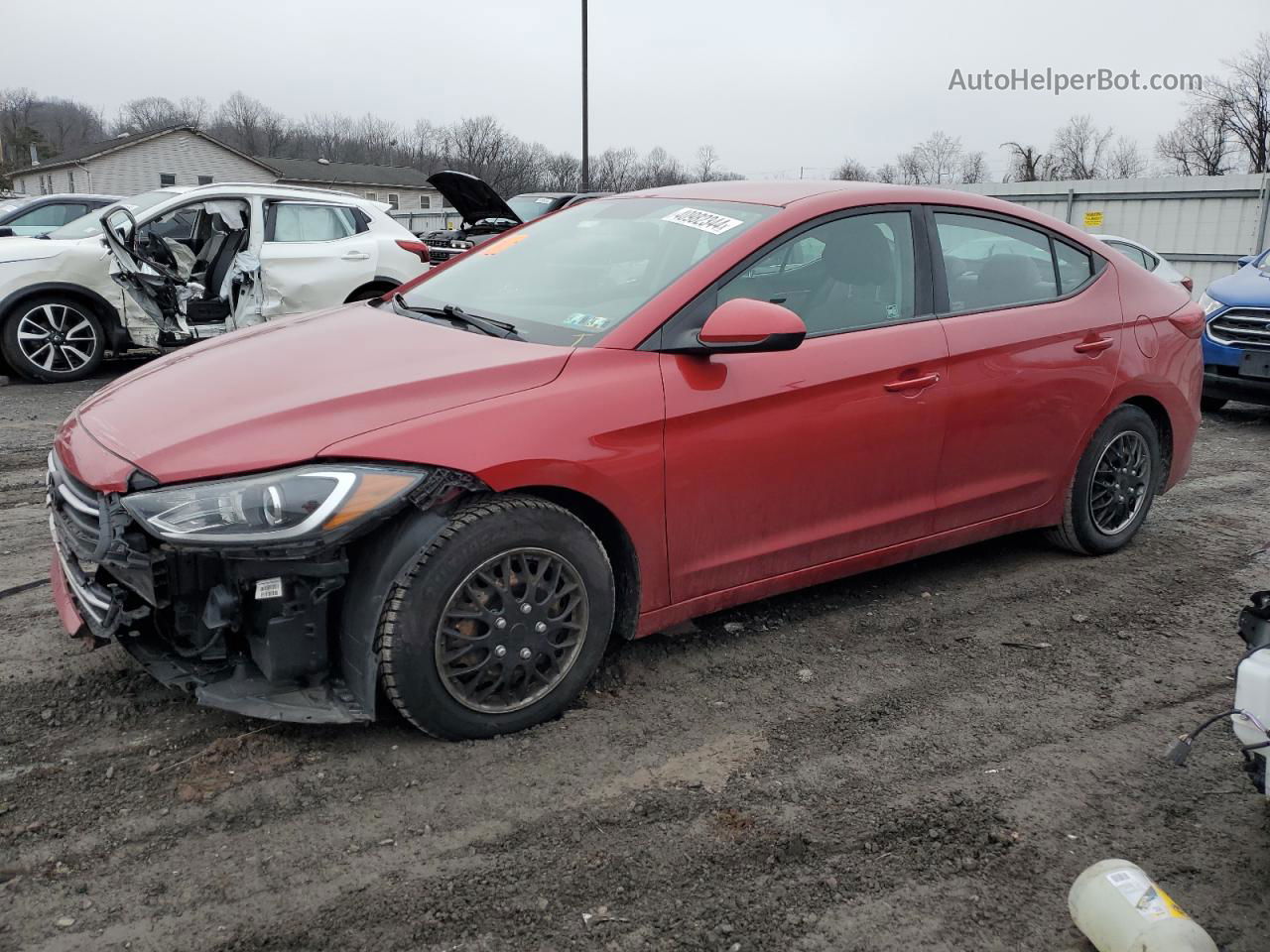 2017 Hyundai Elantra Se Red vin: 5NPD74LF6HH157440