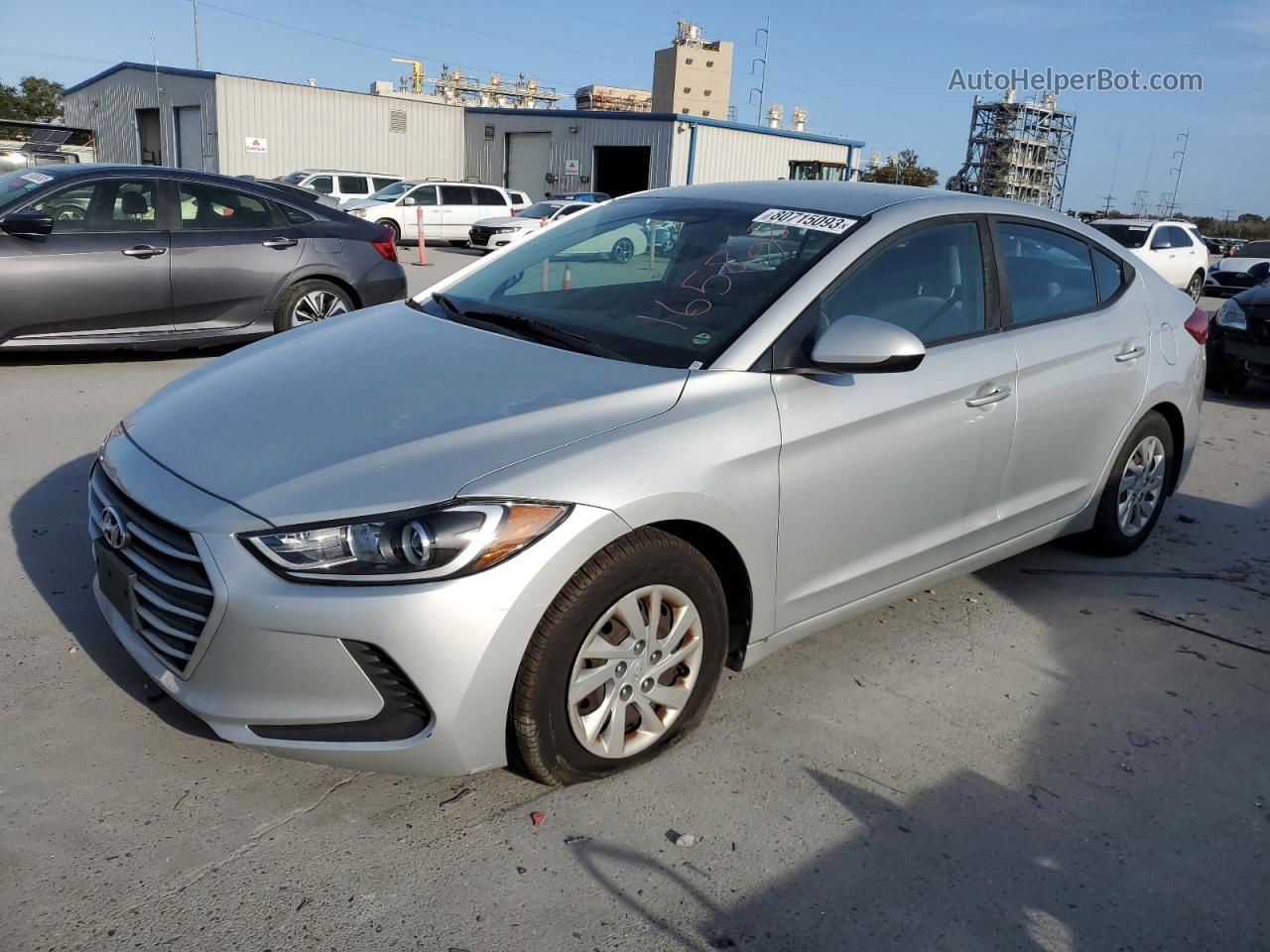 2017 Hyundai Elantra Se Silver vin: 5NPD74LF6HH165828