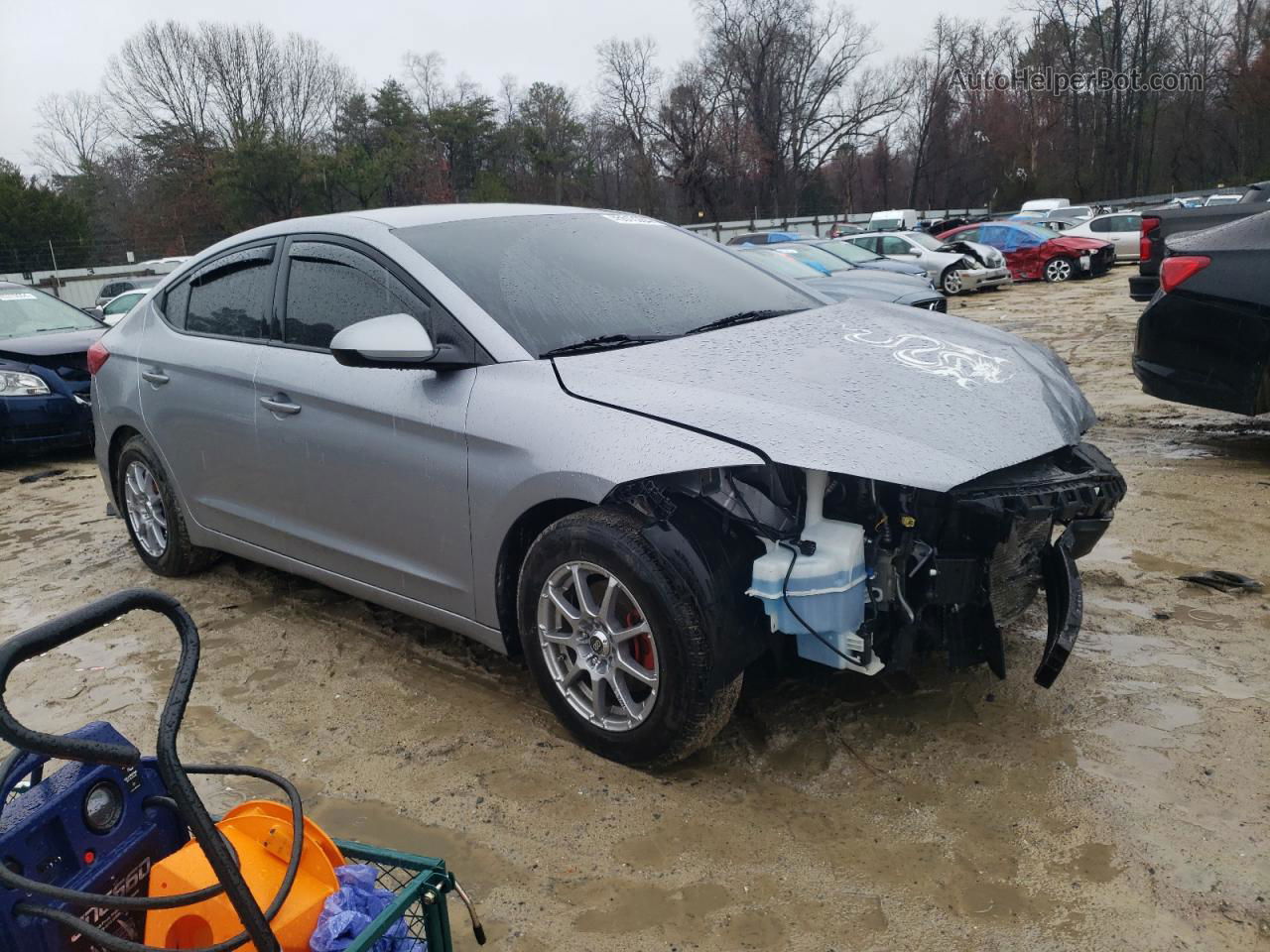 2017 Hyundai Elantra Se Silver vin: 5NPD74LF6HH179602