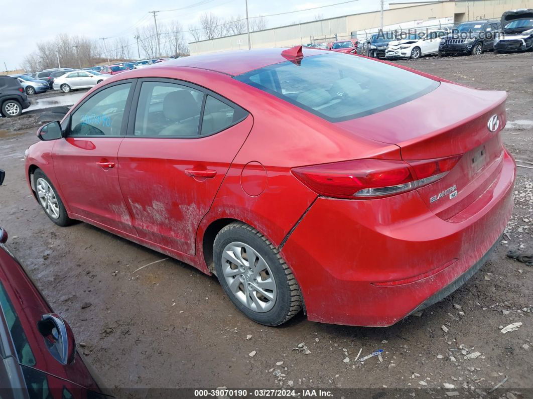 2017 Hyundai Elantra Se Red vin: 5NPD74LF6HH206085