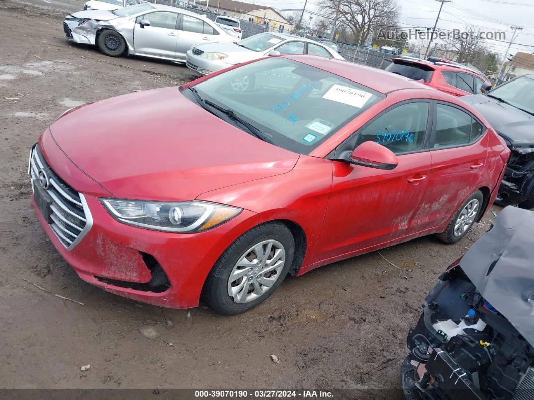 2017 Hyundai Elantra Se Red vin: 5NPD74LF6HH206085