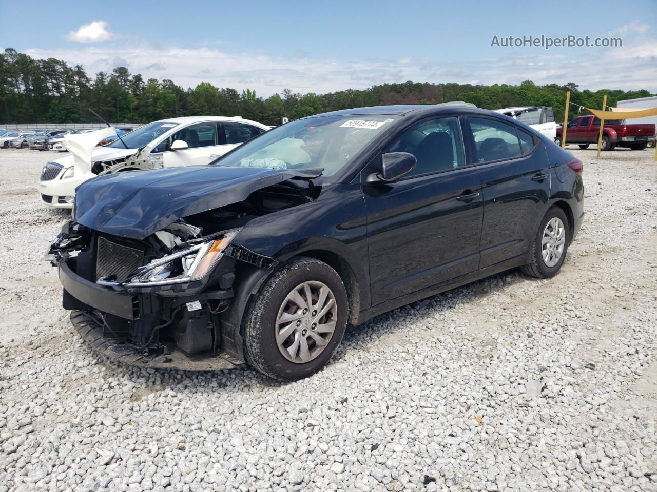 2019 Hyundai Elantra Se Black vin: 5NPD74LF6KH413678