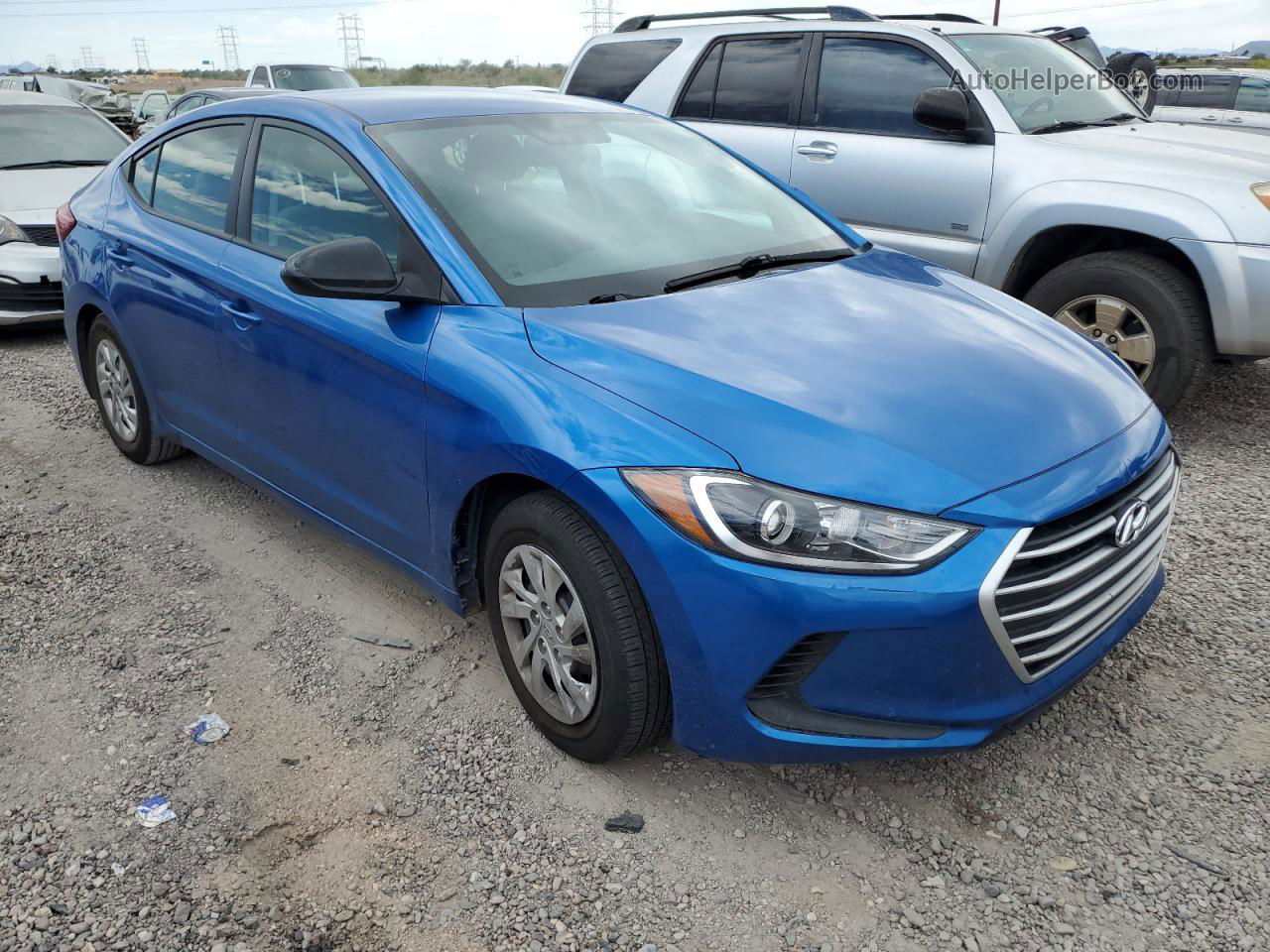 2017 Hyundai Elantra Se Синий vin: 5NPD74LF7HH082652