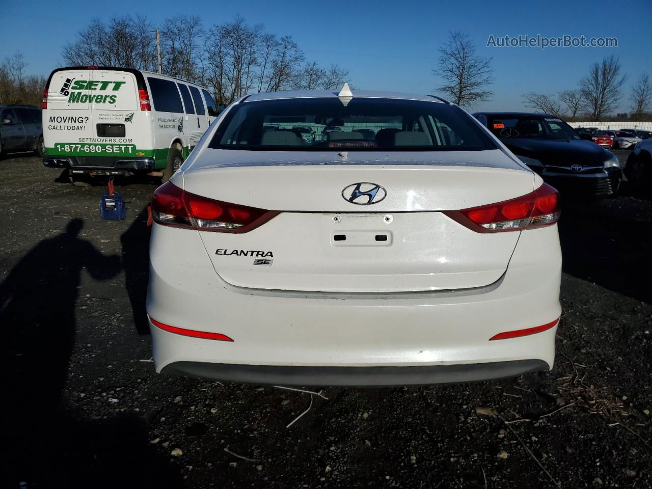 2017 Hyundai Elantra Se White vin: 5NPD74LF7HH127380