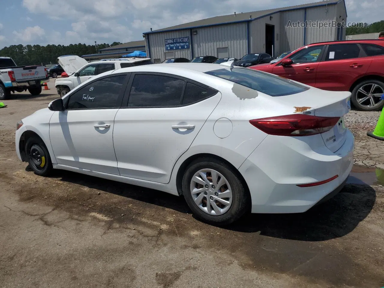 2017 Hyundai Elantra Se White vin: 5NPD74LF7HH138377