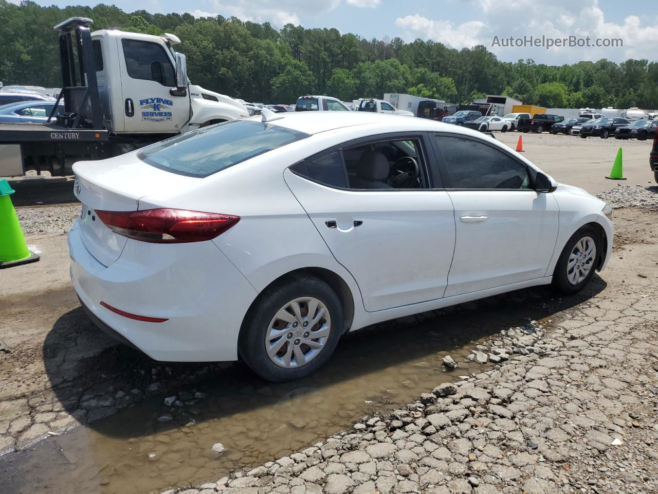 2017 Hyundai Elantra Se White vin: 5NPD74LF7HH138377