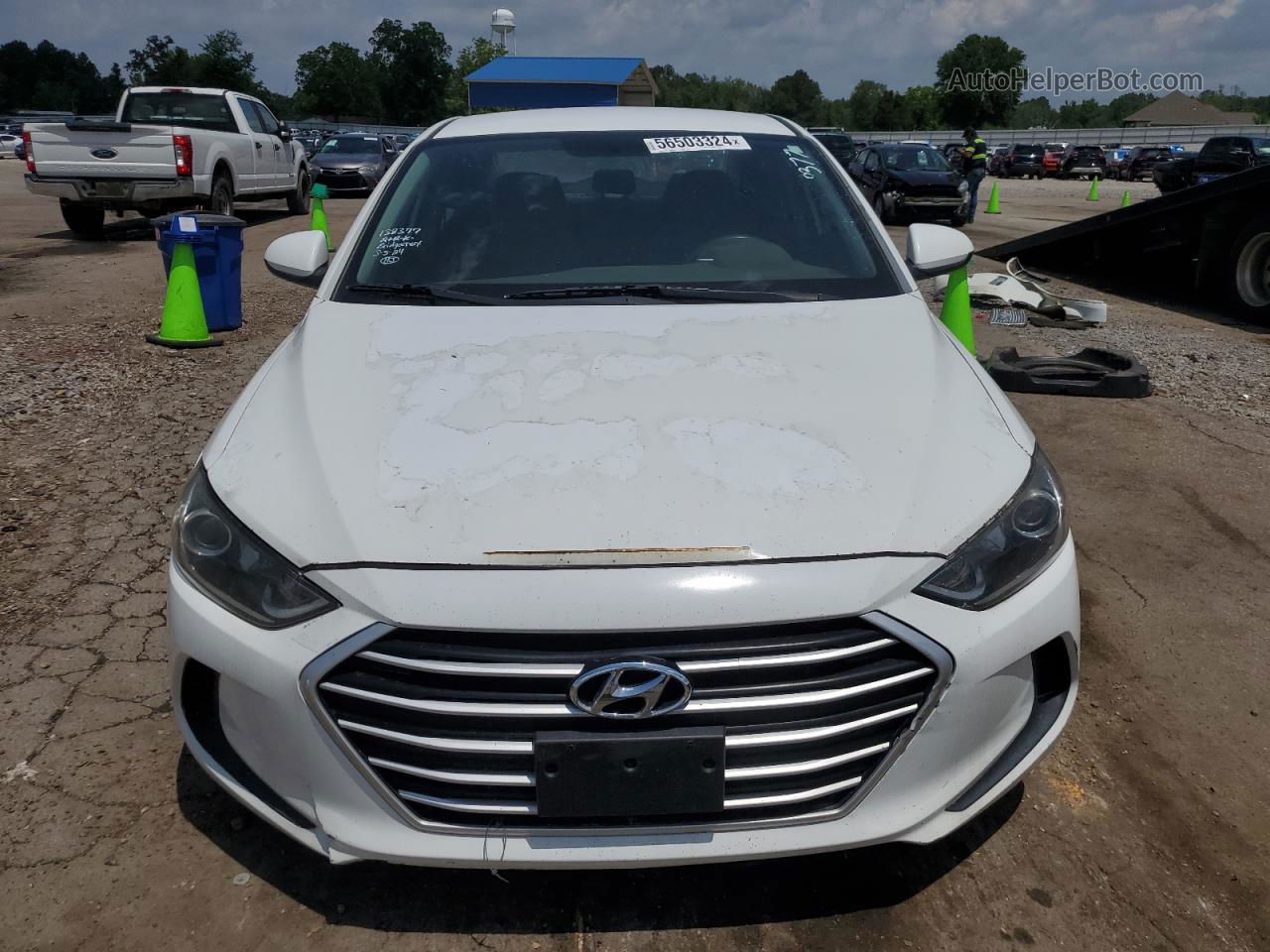 2017 Hyundai Elantra Se White vin: 5NPD74LF7HH138377