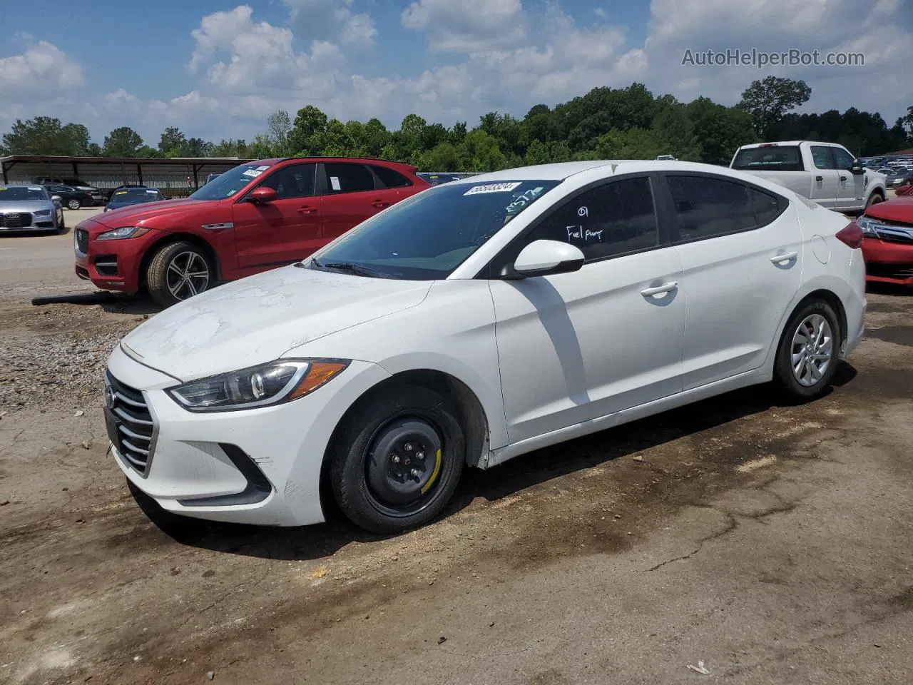 2017 Hyundai Elantra Se White vin: 5NPD74LF7HH138377