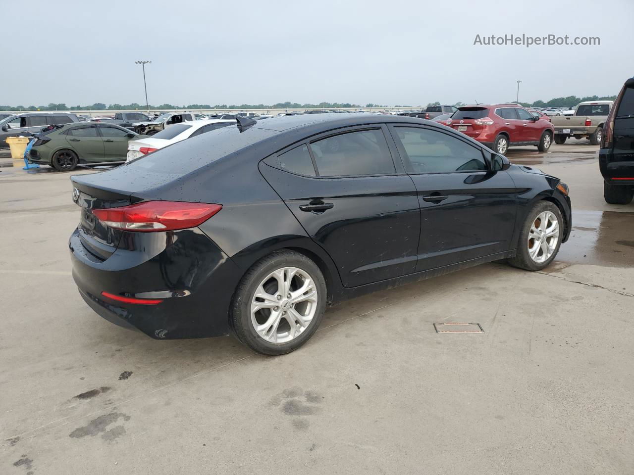 2017 Hyundai Elantra Se Черный vin: 5NPD74LF7HH142025