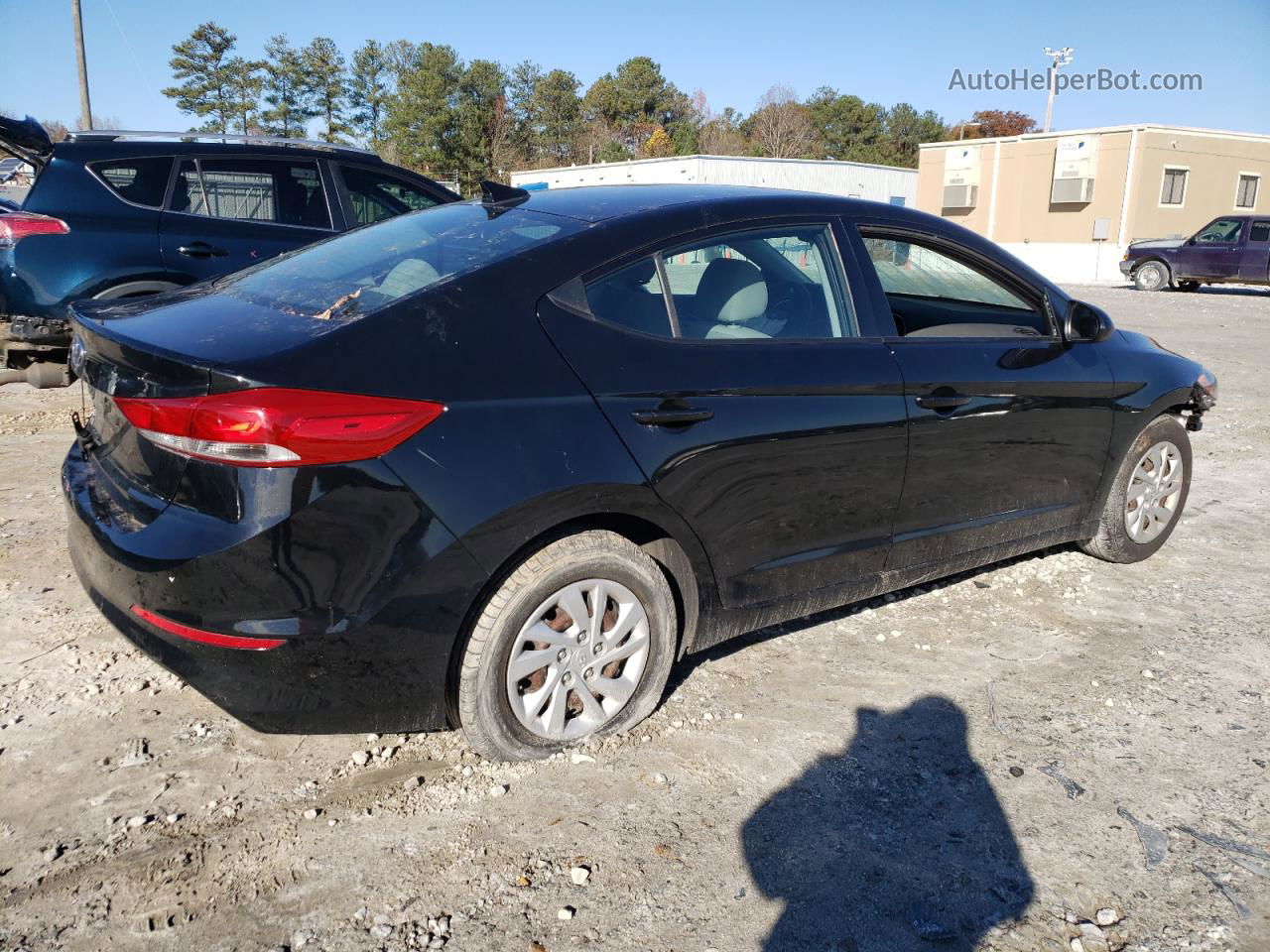 2017 Hyundai Elantra Se Черный vin: 5NPD74LF7HH144678