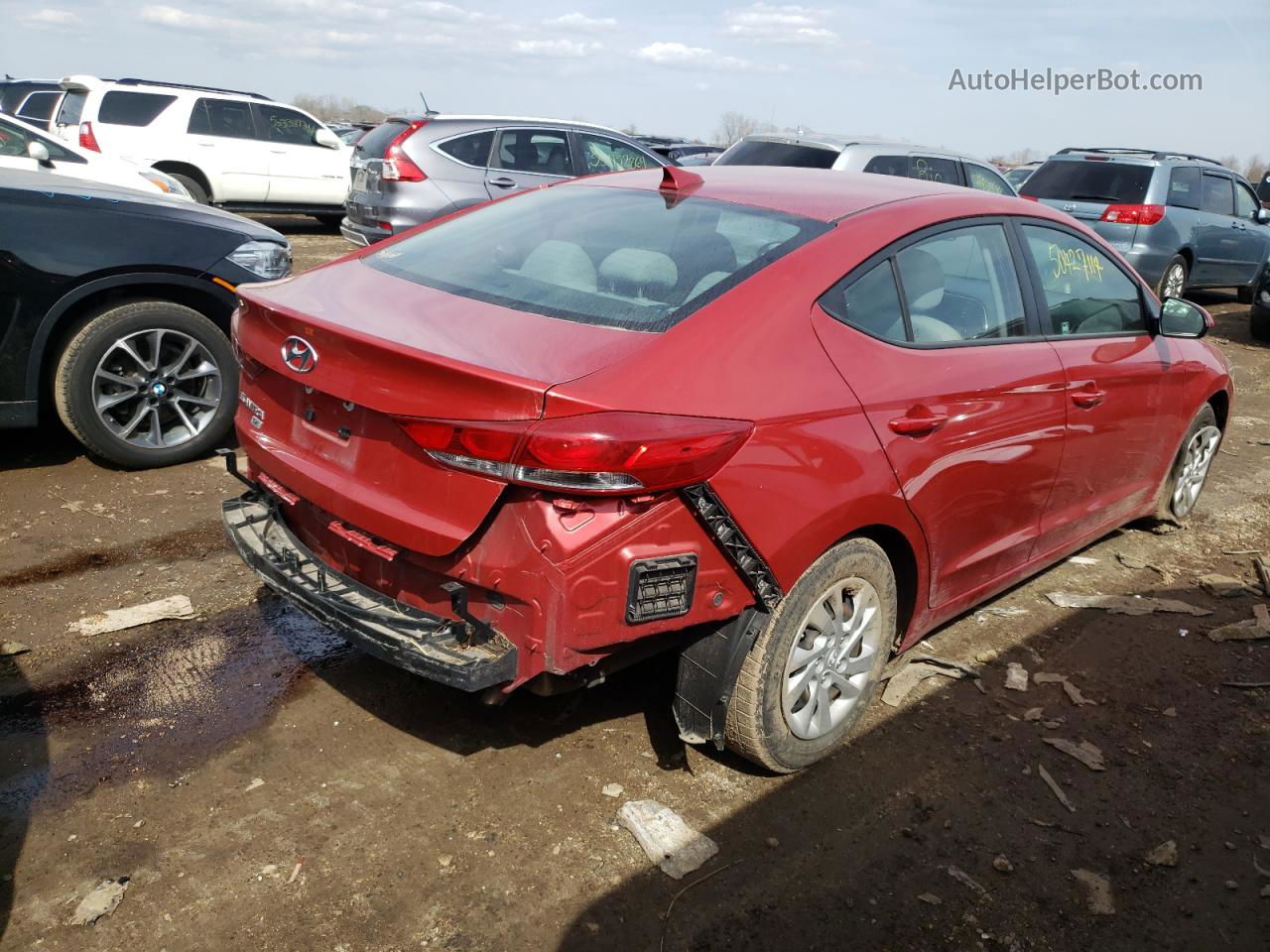 2017 Hyundai Elantra Se Red vin: 5NPD74LF7HH154773