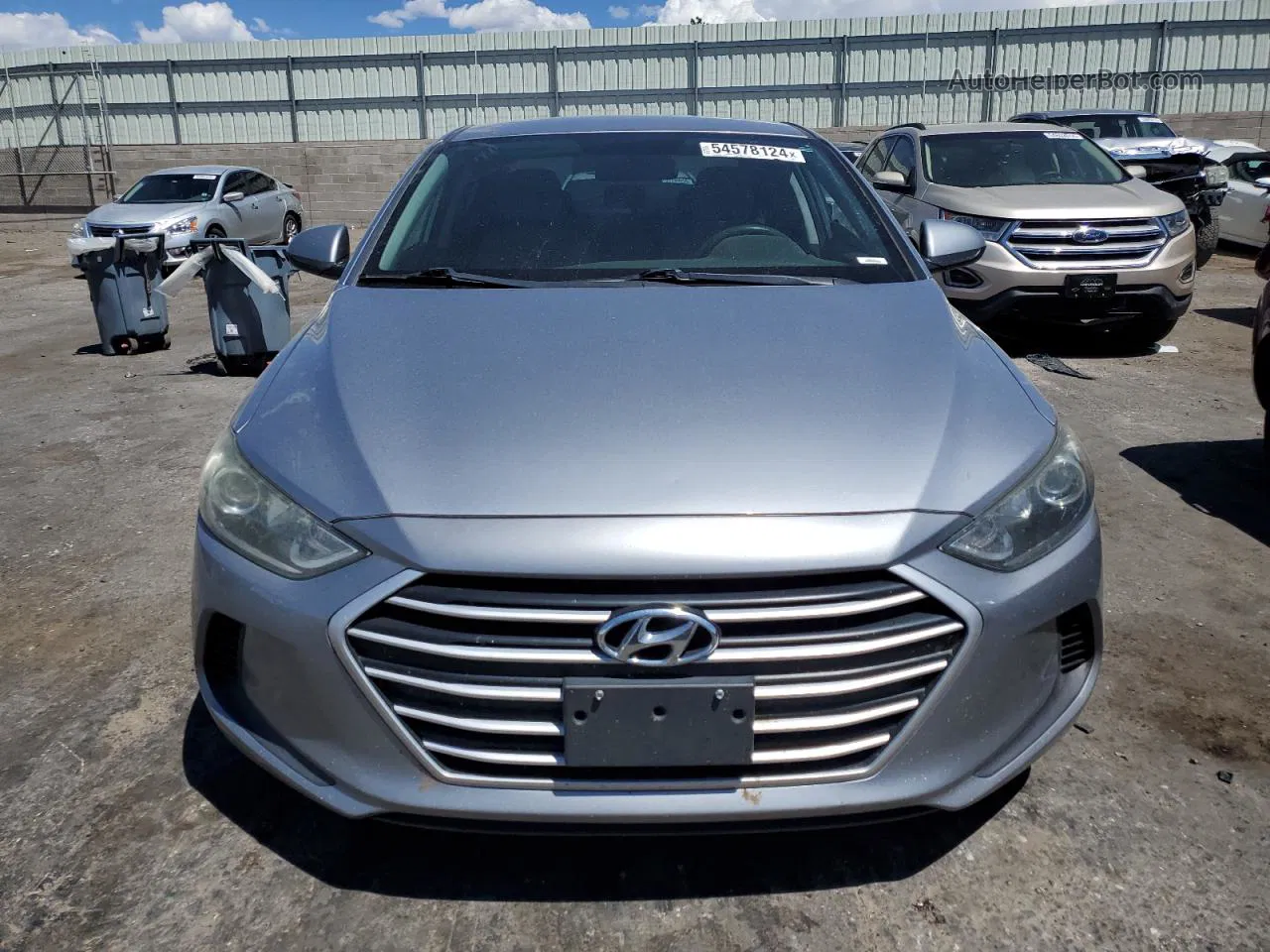 2017 Hyundai Elantra Se Gray vin: 5NPD74LF7HH164414