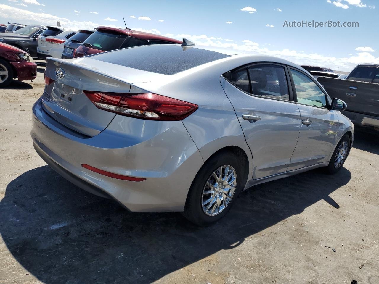 2017 Hyundai Elantra Se Gray vin: 5NPD74LF7HH164414