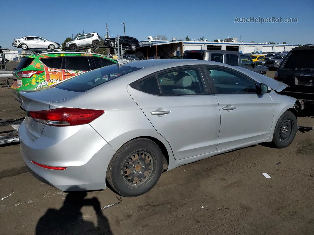 2017 Hyundai Elantra Se Silver vin: 5NPD74LF7HH177101